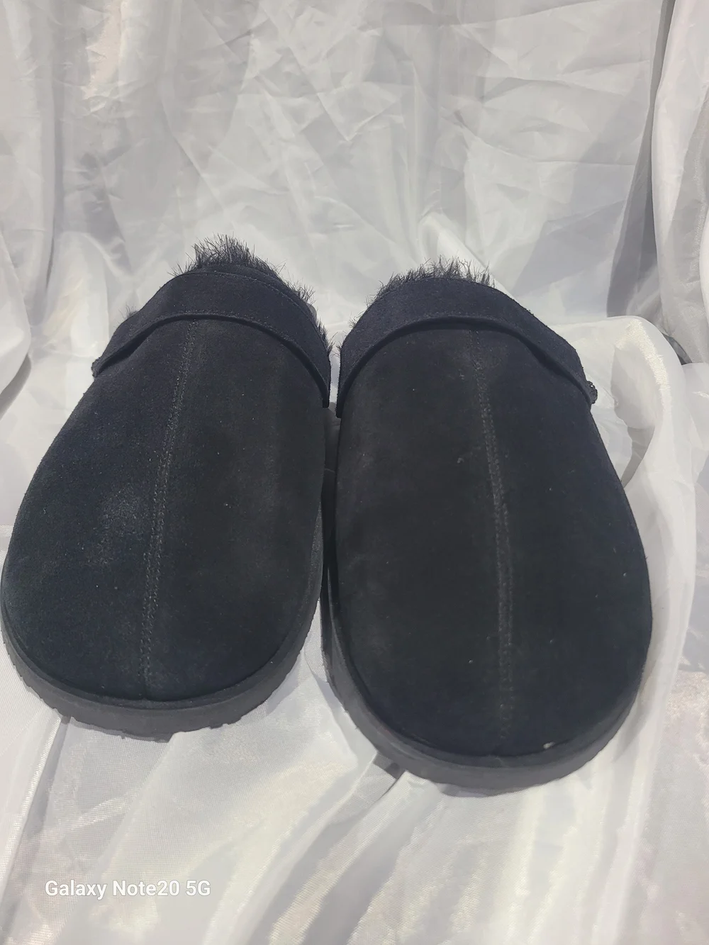 Kurt Geiger London Black Suede Faux Fur Lined Mule Slippers Size 47
